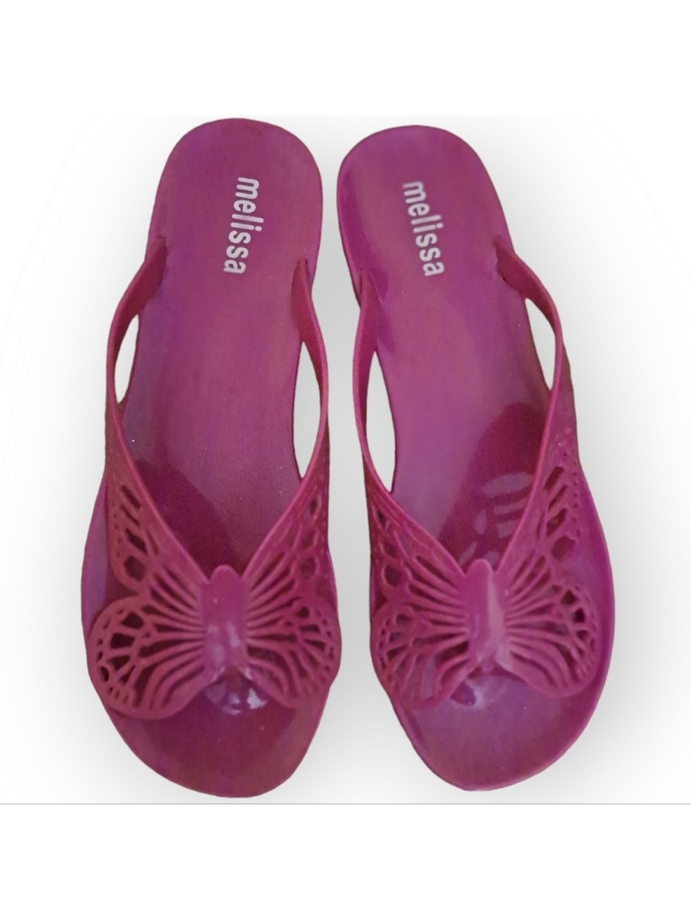 Melissa Hot Pink Butterfly Jelly Sandals